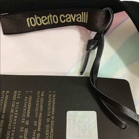 Roberto Cavalli Dress Front Zipper Detail Dress Multi Color Knee Length Size 44 - Picture 11 of 12